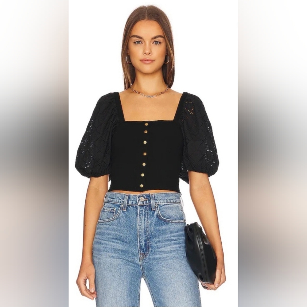 NWT Heartloom The Nami Top by Heartloom, Size Small, Black